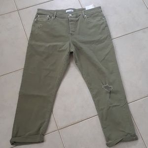 LOFT Jeans - LOFT NWT Olive Green Distressed Boyfriend Crop LOFT Jeans - LOFT NWT Olive Green Distressed Boyfriend Crop